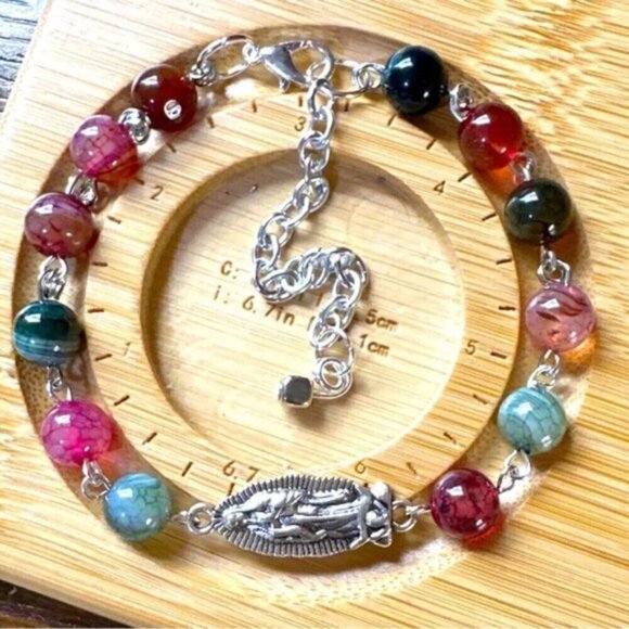 Virgen de Guadalupe charm adorned bracelet - Picture 1 of 1